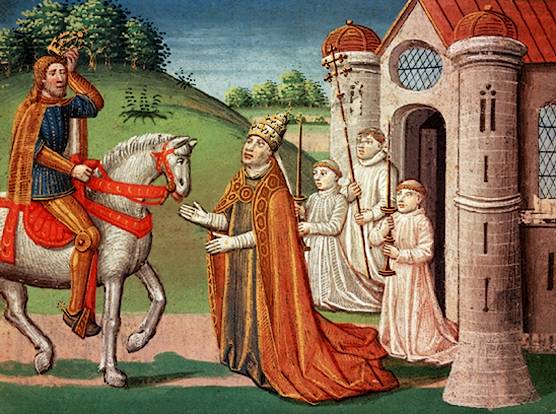 Charlemogne and the Pope Adrian I
