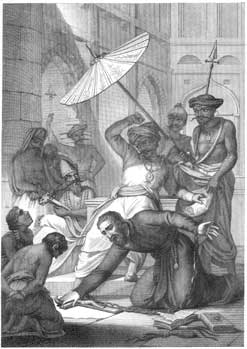 Jesuita ensinando indios brasileiros
