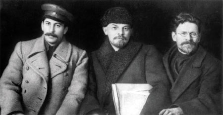 Lenin, Stalin e Trostsky